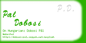 pal dobosi business card